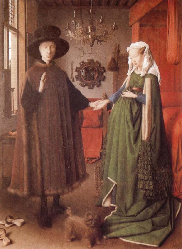 EYCK, Jan van Giovanni Arnolfini and His Wife Giovanna Cenami